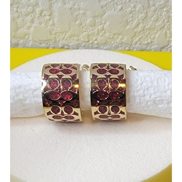 NWT Coach Hoop Earrings - Picture 4 of 6